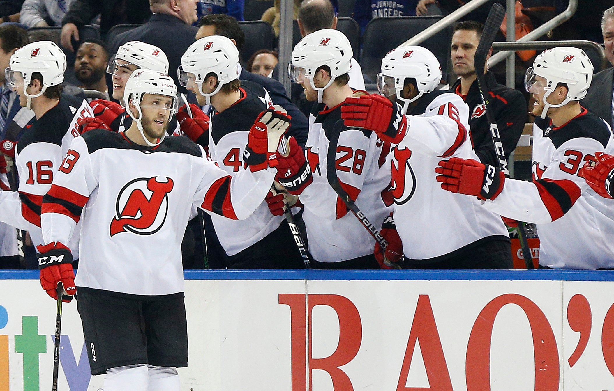 Fredrik Claesson under sin sejour i New Jersey Devils.