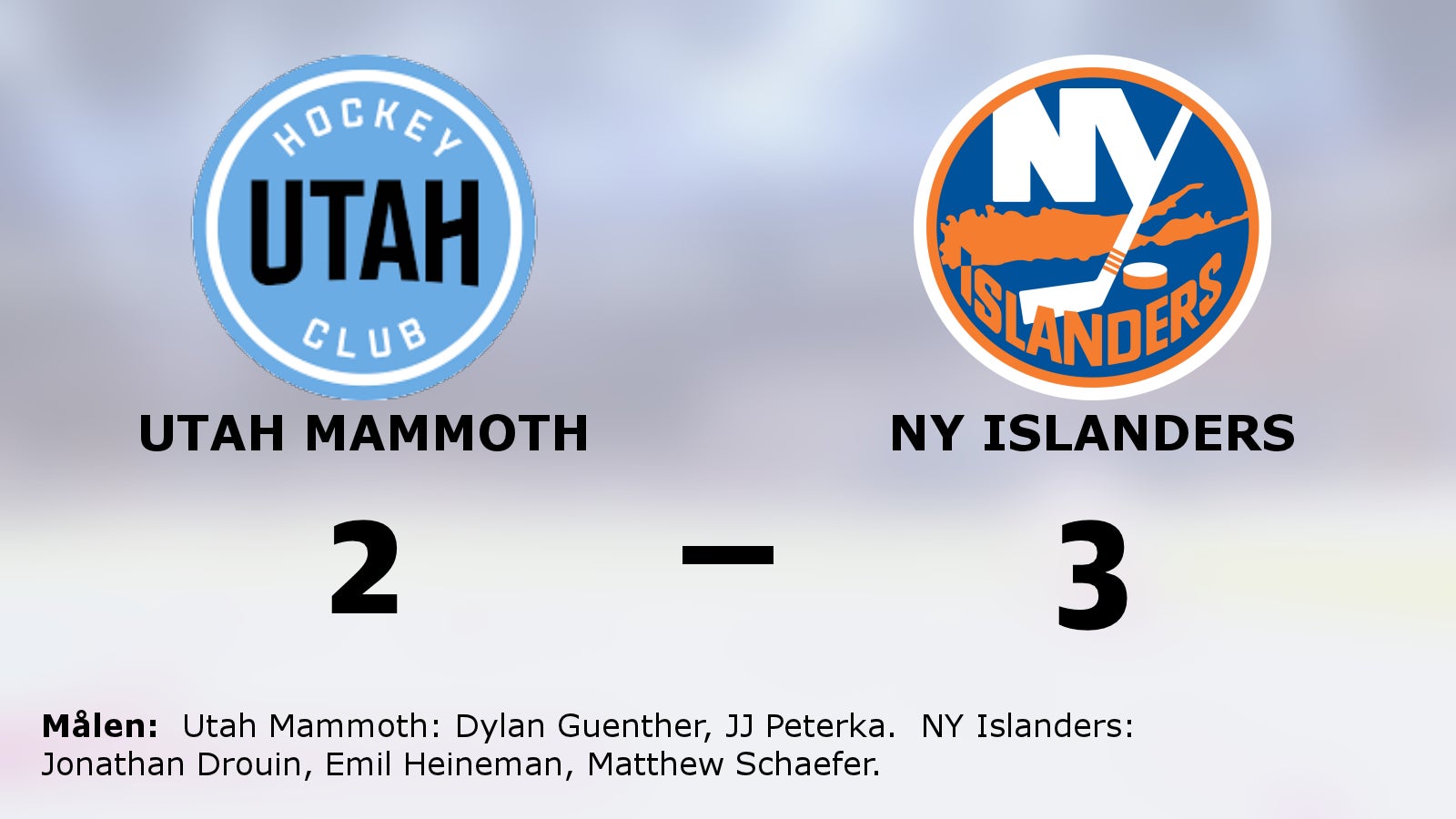 NY Islanders starkast – avgjorde i förlängningen mot Utah Mammoth