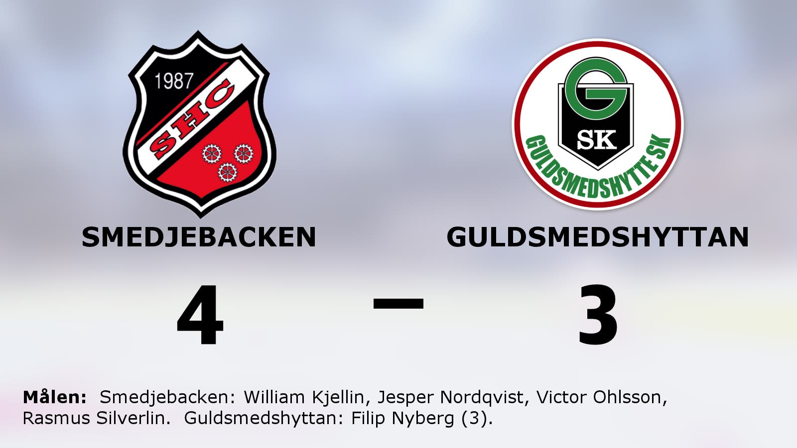 Smedjebacken vann efter förlängning mot Guldsmedshyttan