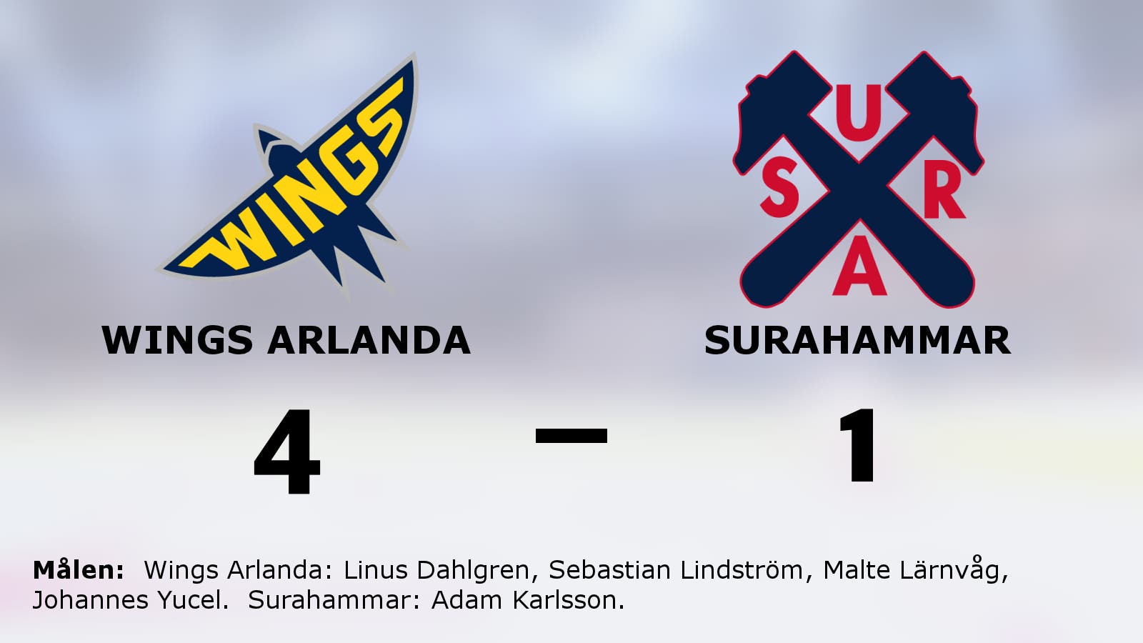 Wings Arlanda vann mot Surahammar