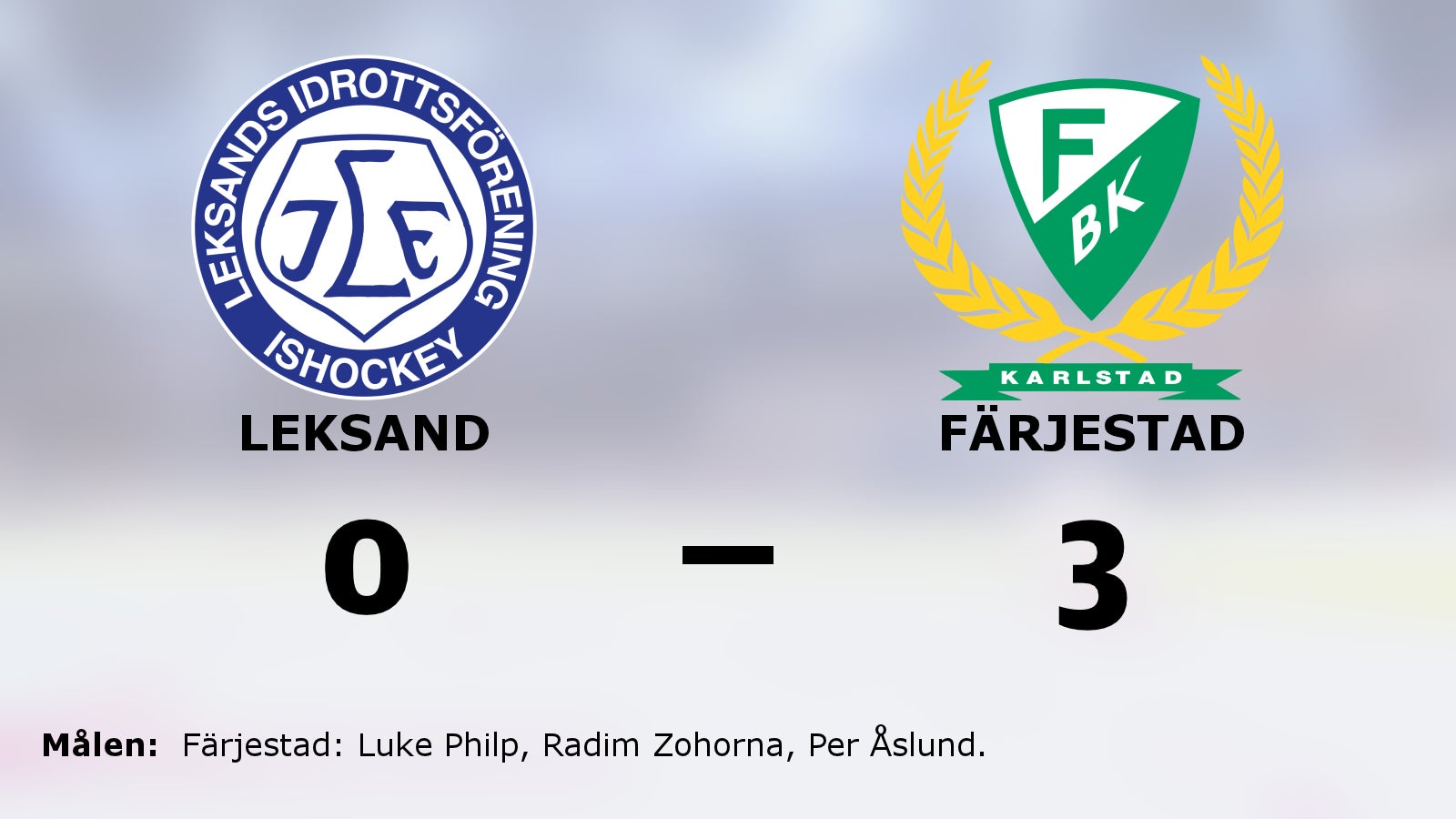 Stark defensiv när Färjestad vann mot Leksand i målsnål match