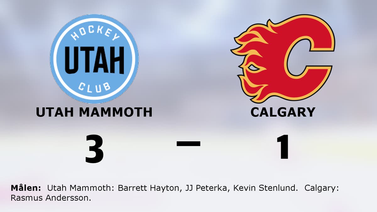 Utah Mammoth segrare hemma mot Calgary