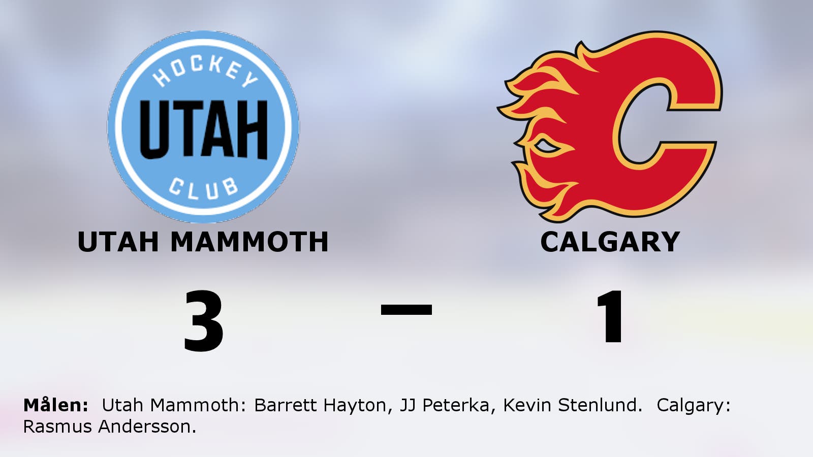 Utah Mammoth segrare hemma mot Calgary