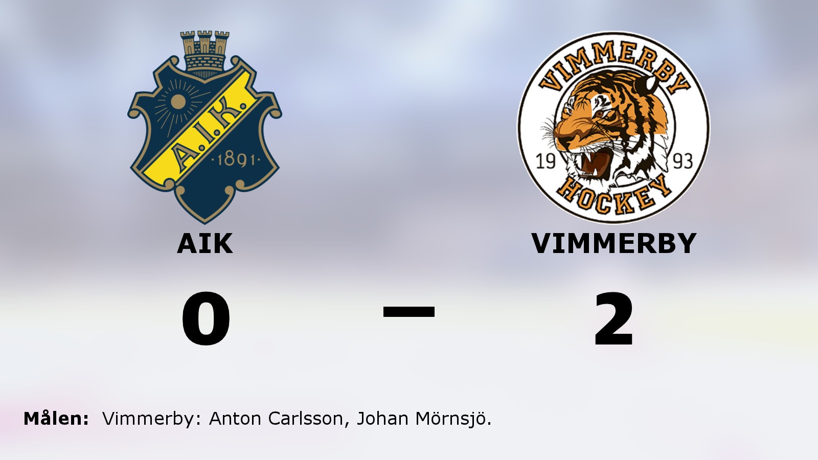 Ryck i sista perioden avgjorde för Vimmerby borta mot AIK