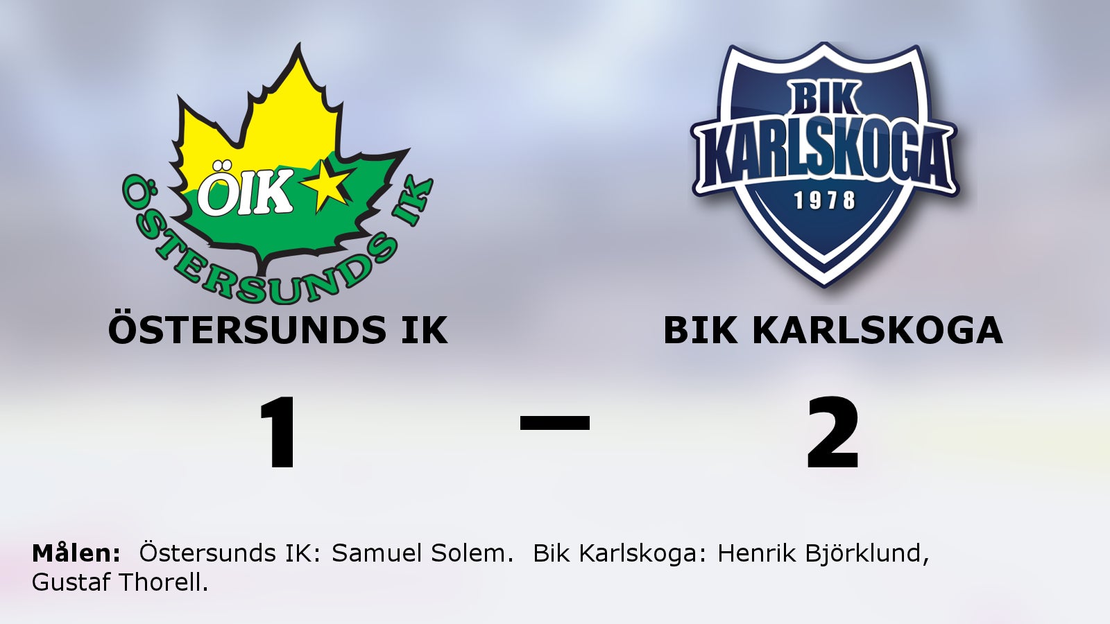 Björklund och Thorell heta när Bik Karlskoga slog Östersunds IK