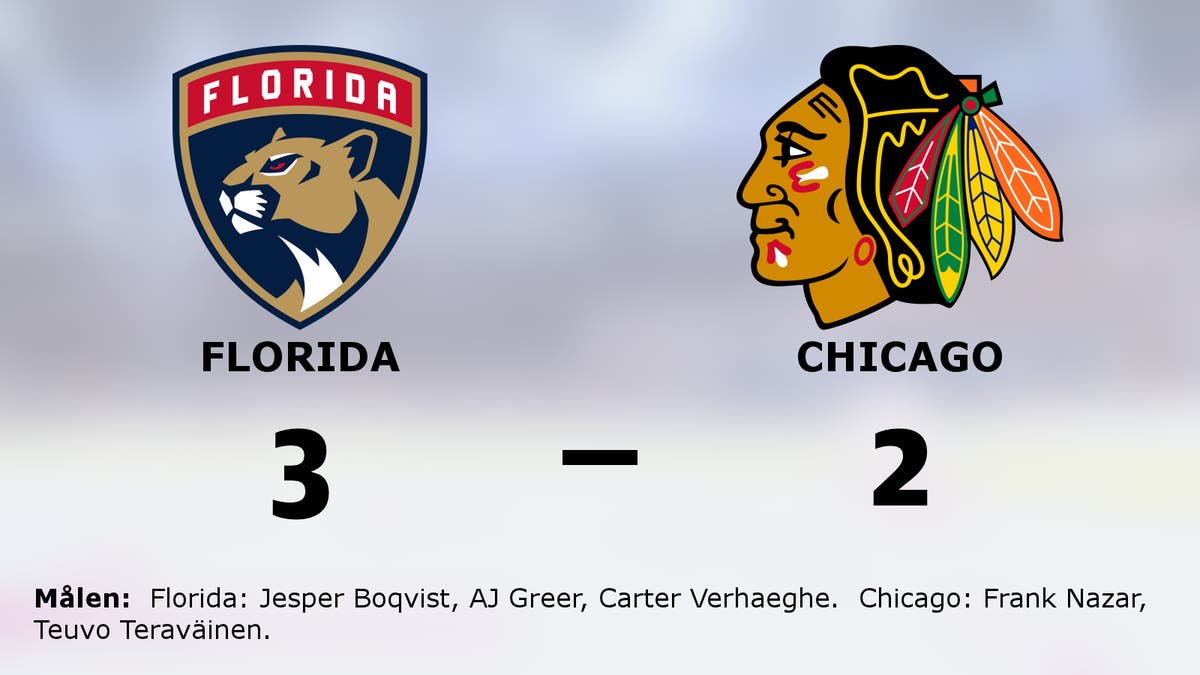 Florida avgjorde i tredje perioden mot Chicago