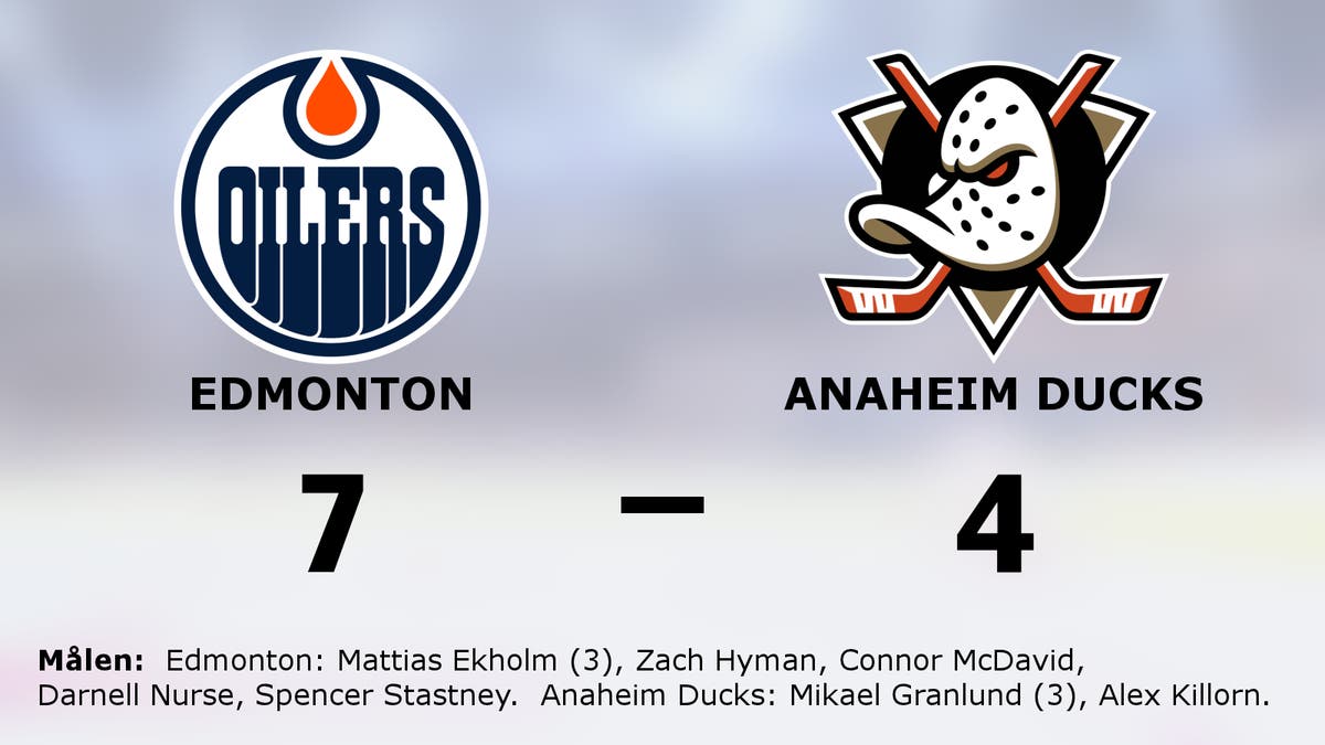 Edmonton besegrade Anaheim Ducks – är etta i Pacific division
