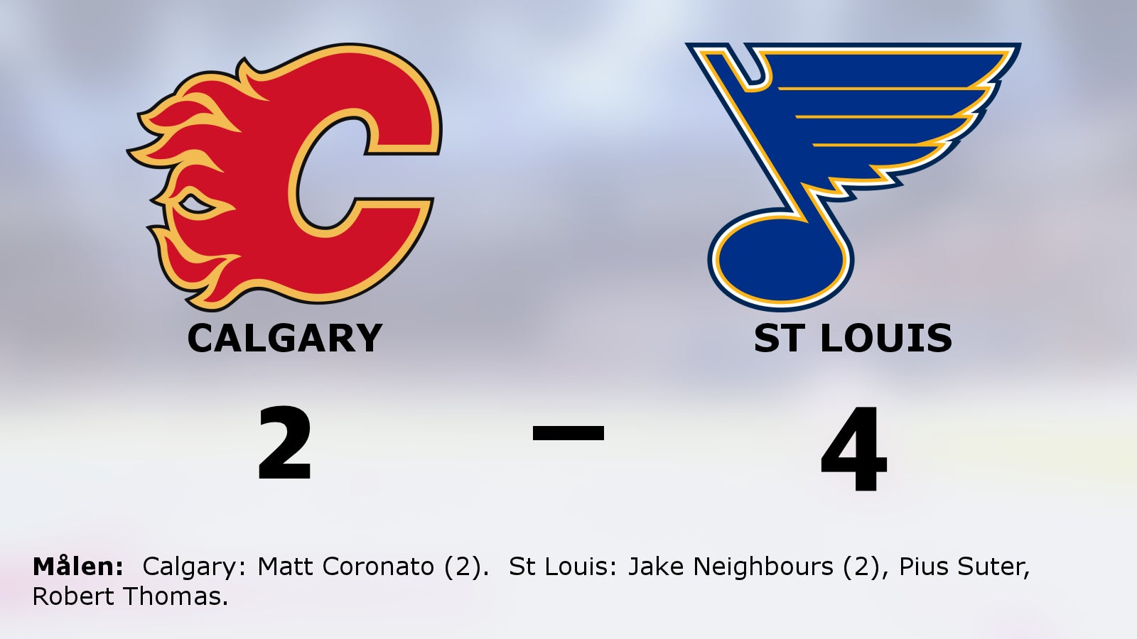 Neighbours och Suter nyckelspelare när St Louis vann mot Calgary