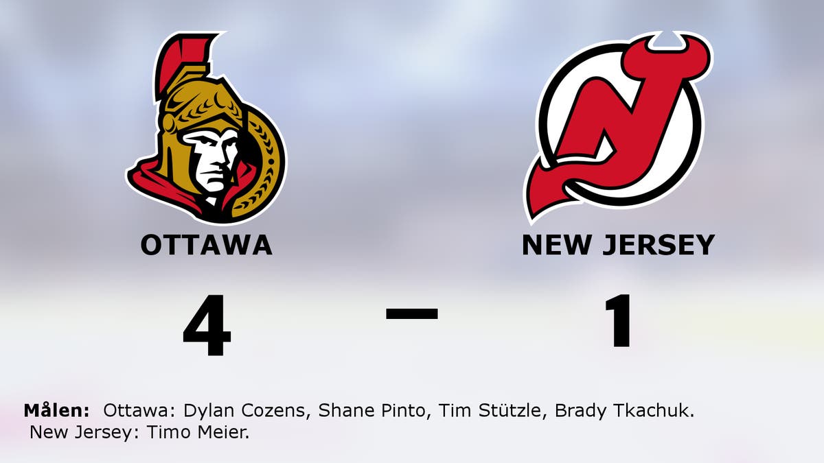 Två snabba mål gav Ottawa två poäng mot New Jersey