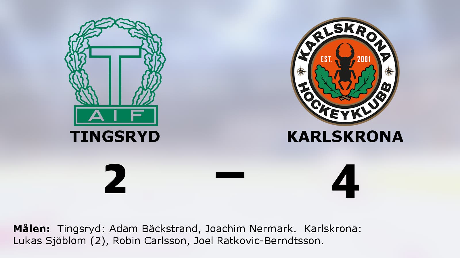 4–2 mot Tingsryd – nu är Karlskrona ny serieledare