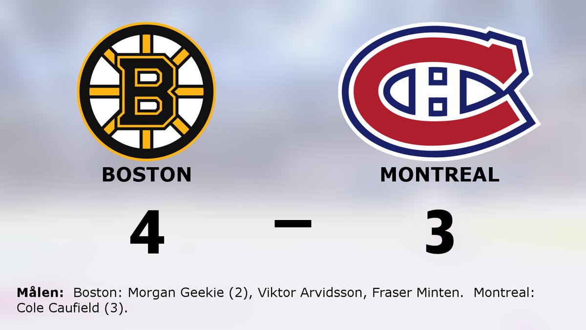 Boston fortsätter vinna på hemmaplan – slog Montreal med 4–3