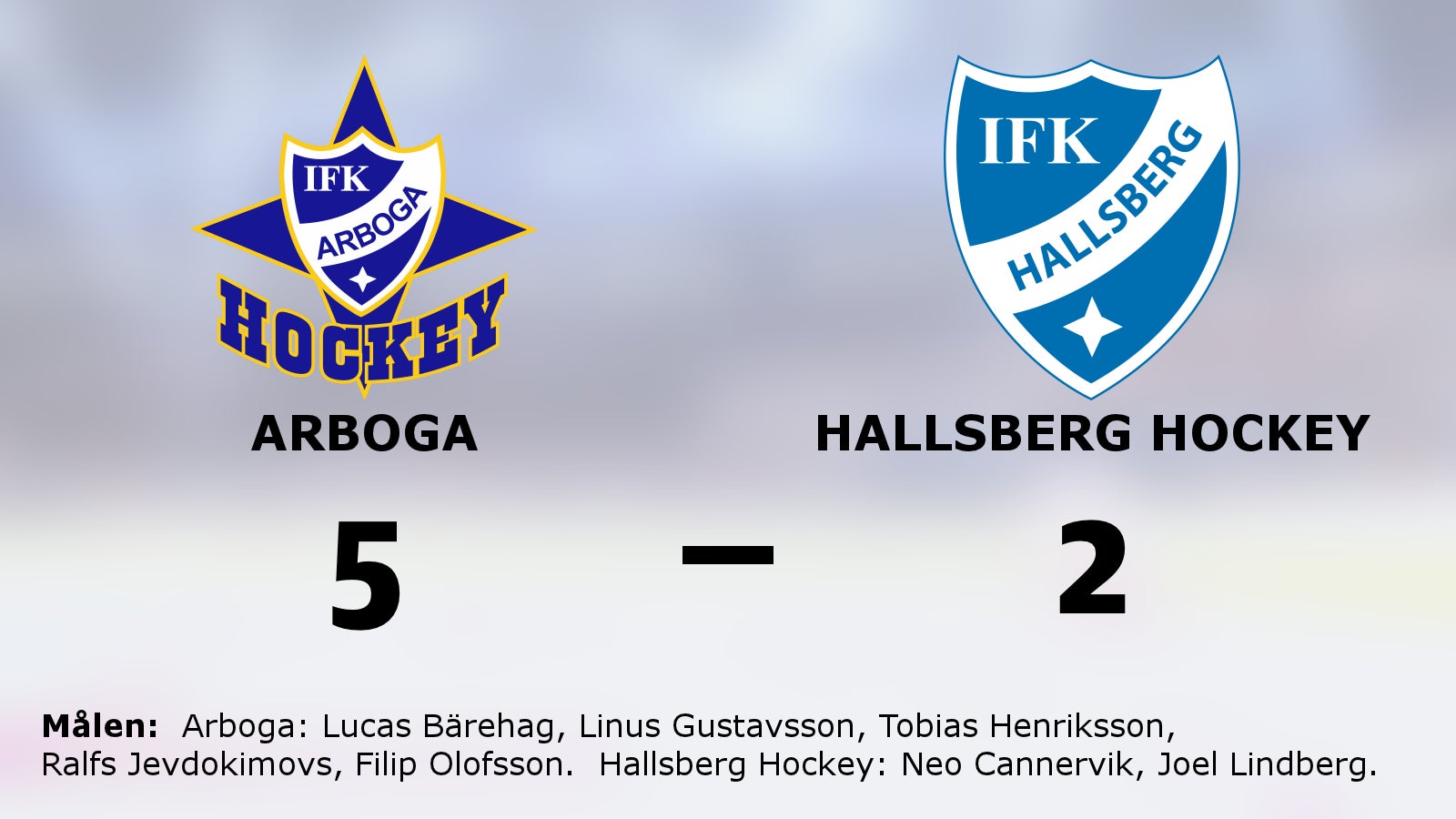 5–2-seger för Arboga mot Hallsberg Hockey