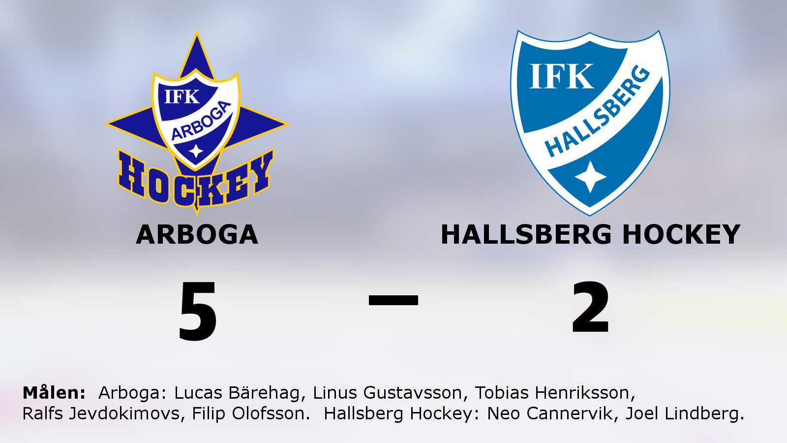 5–2-seger för Arboga mot Hallsberg Hockey