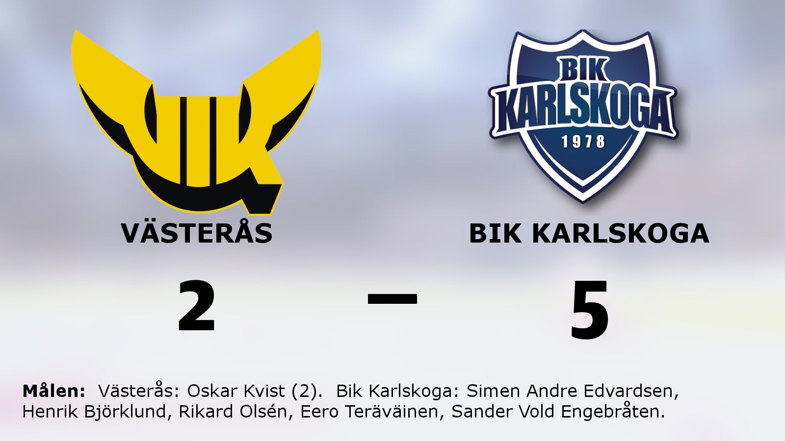 Bik Karlskoga vann på bortaplan mot Västerås