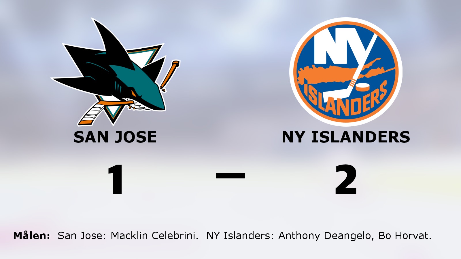 NY Islanders fina svit fortsätter mot San Jose