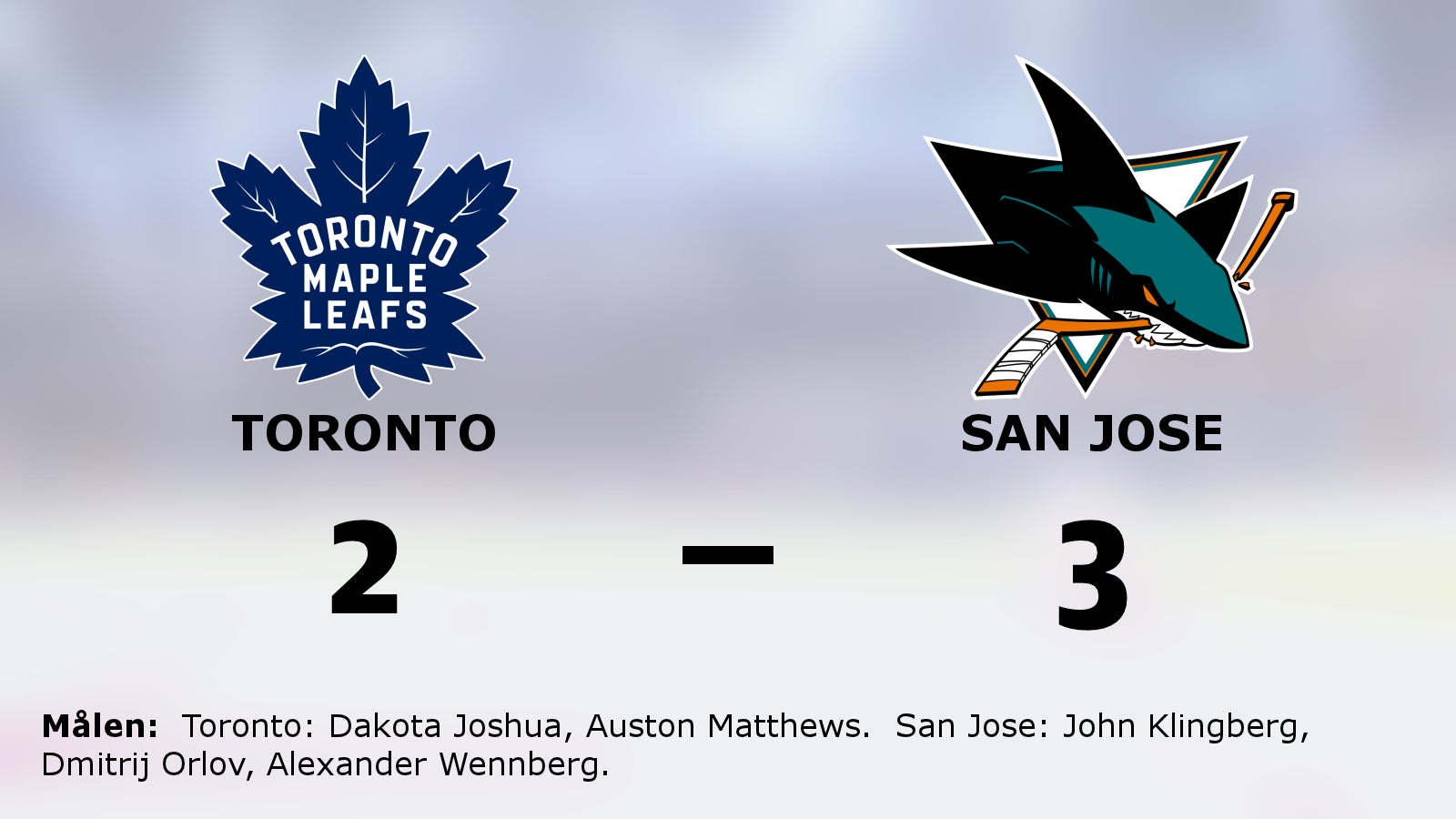 San Jose vinnare mot Toronto – kvitterade och avgjorde sent