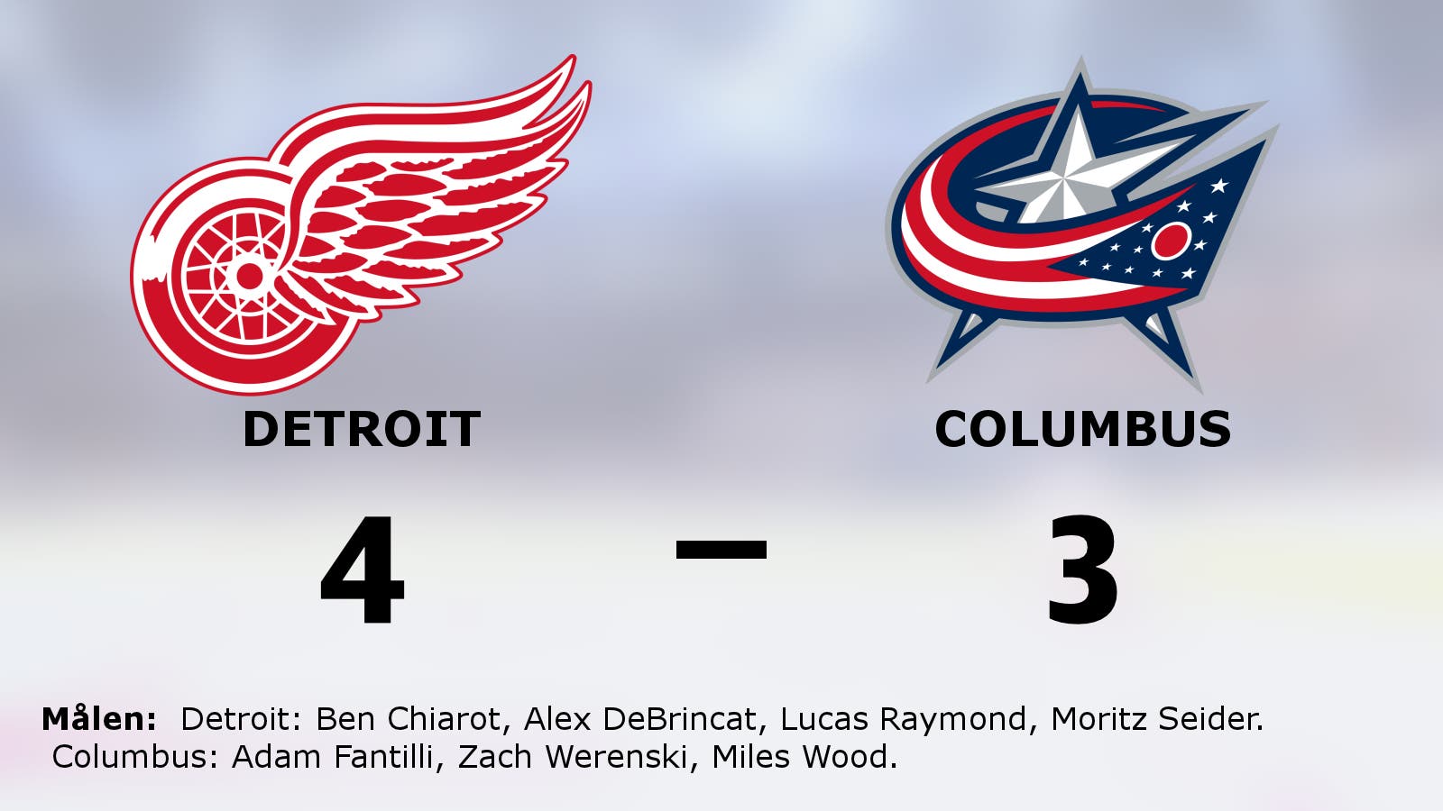 Detroit vann efter förlängning mot Columbus