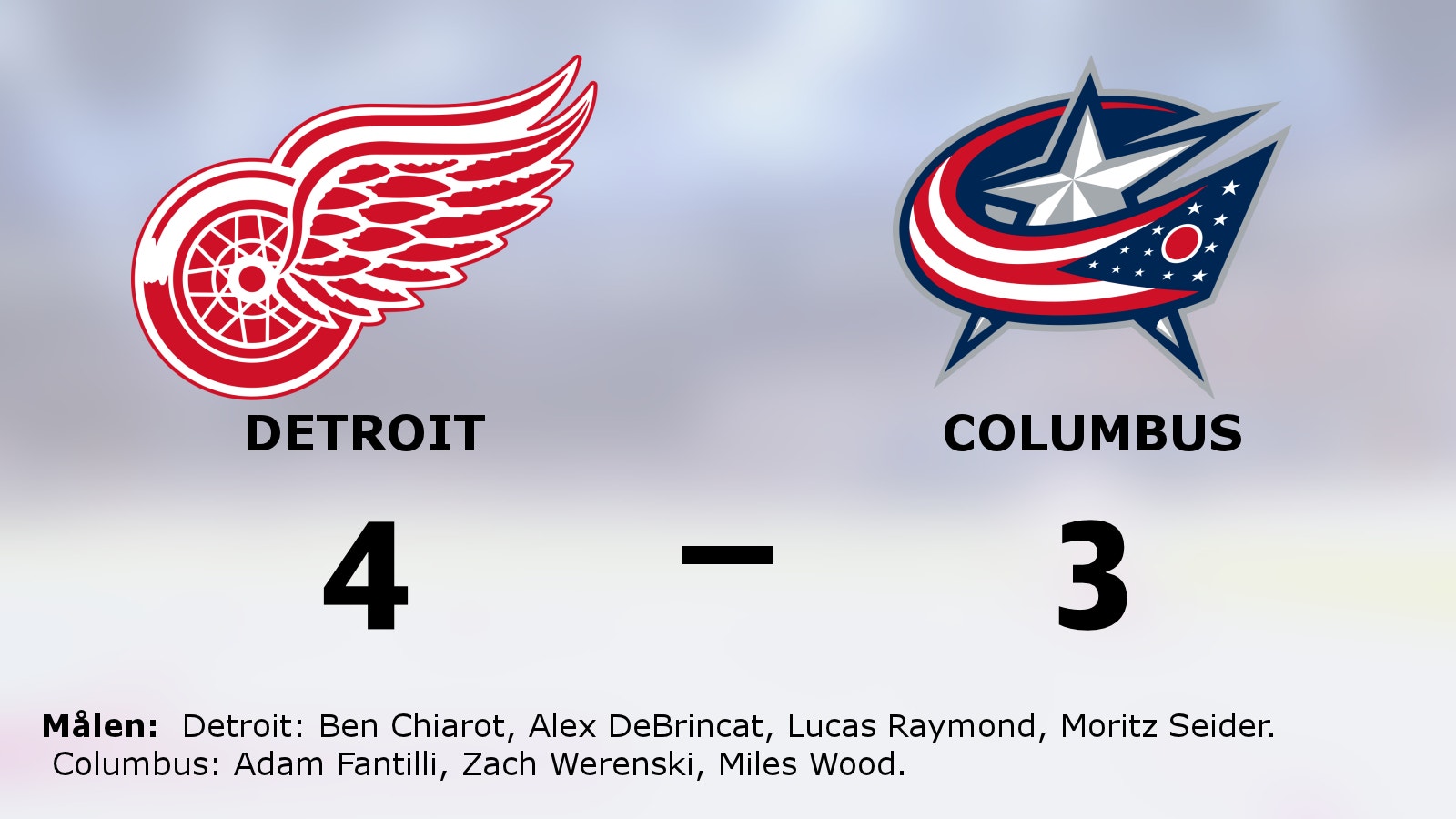 Detroit vann efter förlängning mot Columbus