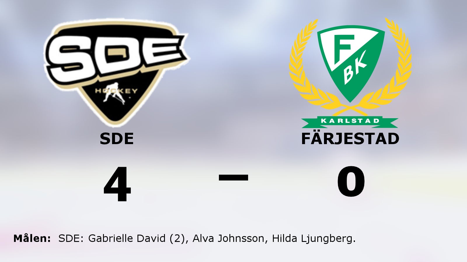 Svårstoppade SDE fortsätter vinna – 4–0 mot Färjestad