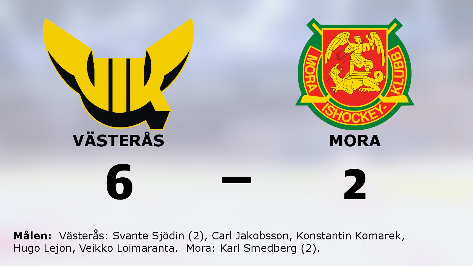 Två mål för Svante Sjödin när Västerås besegrade Mora