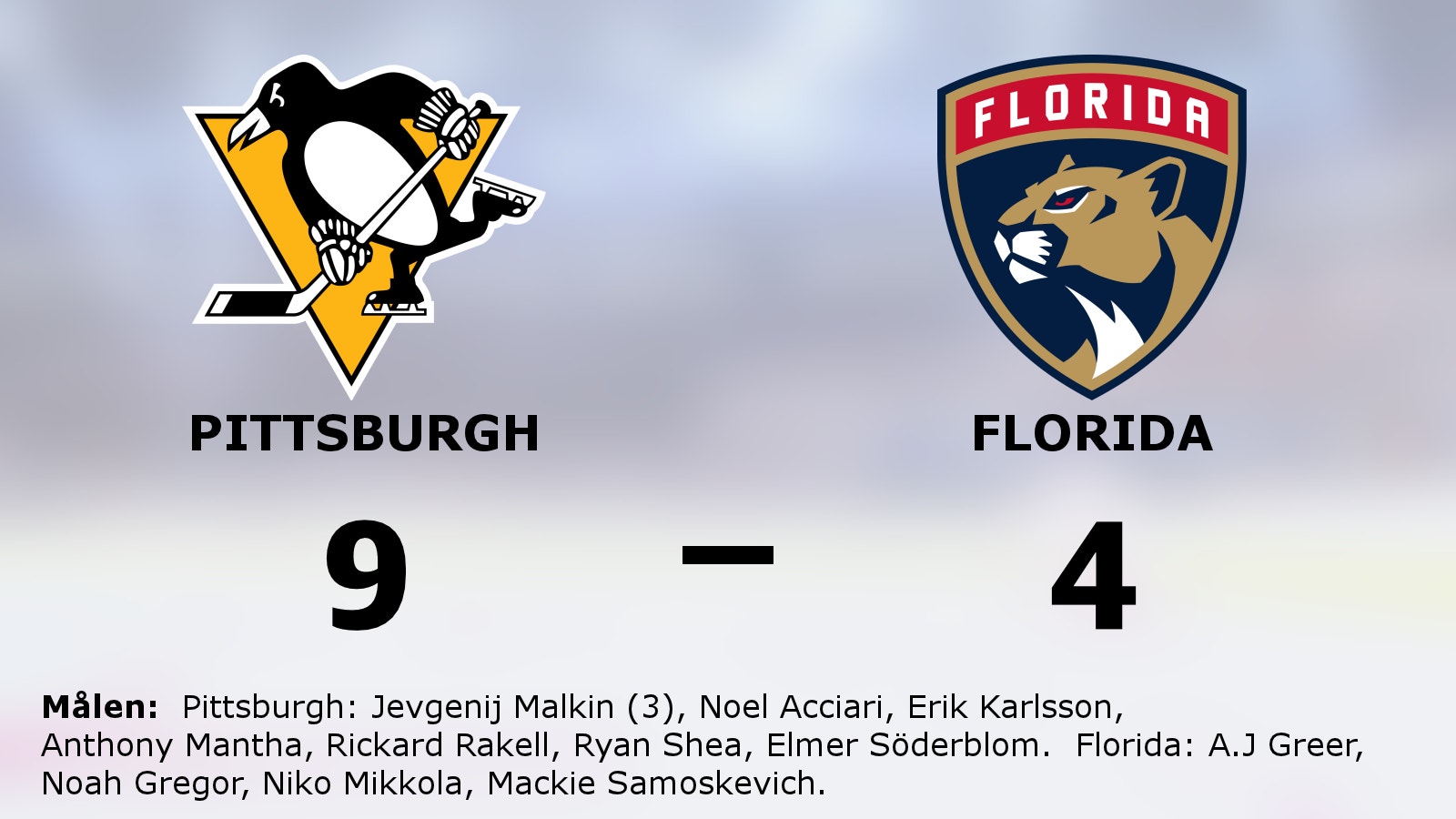Florida en lätt match för Pittsburgh