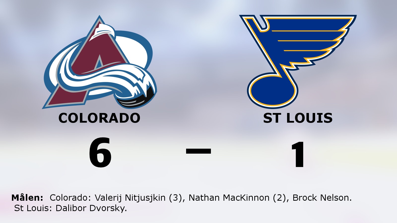 Colorado vann – efter hattrick av Valerij Nitjusjkin