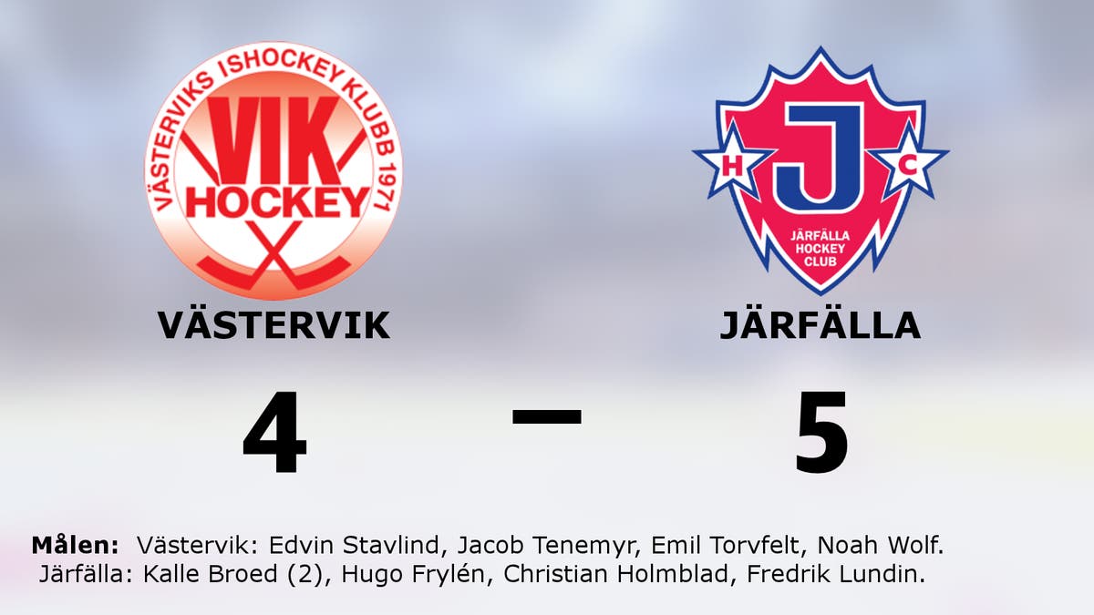 Järfälla starkast – avgjorde i förlängningen mot Västervik