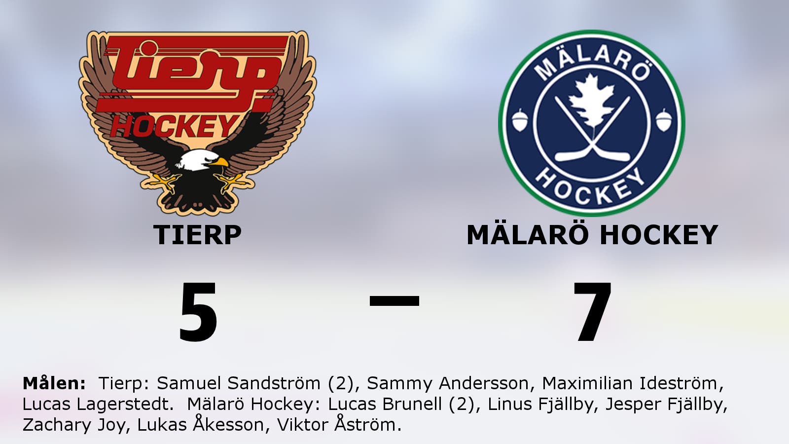 Lucas Brunell tvåmålsskytt när Mälarö Hockey vann mot Tierp