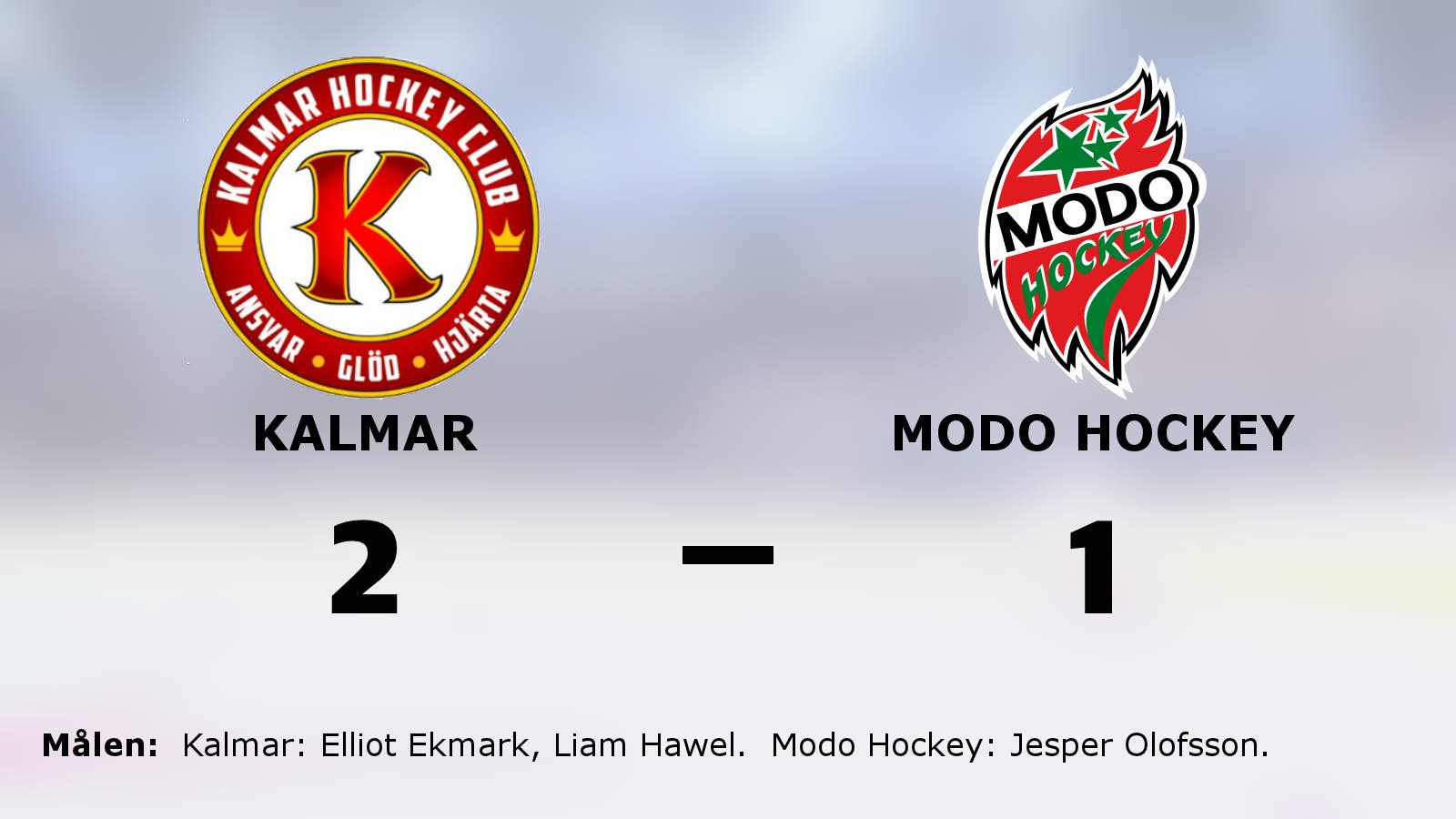 Kalmar vann efter förlängning mot Modo Hockey