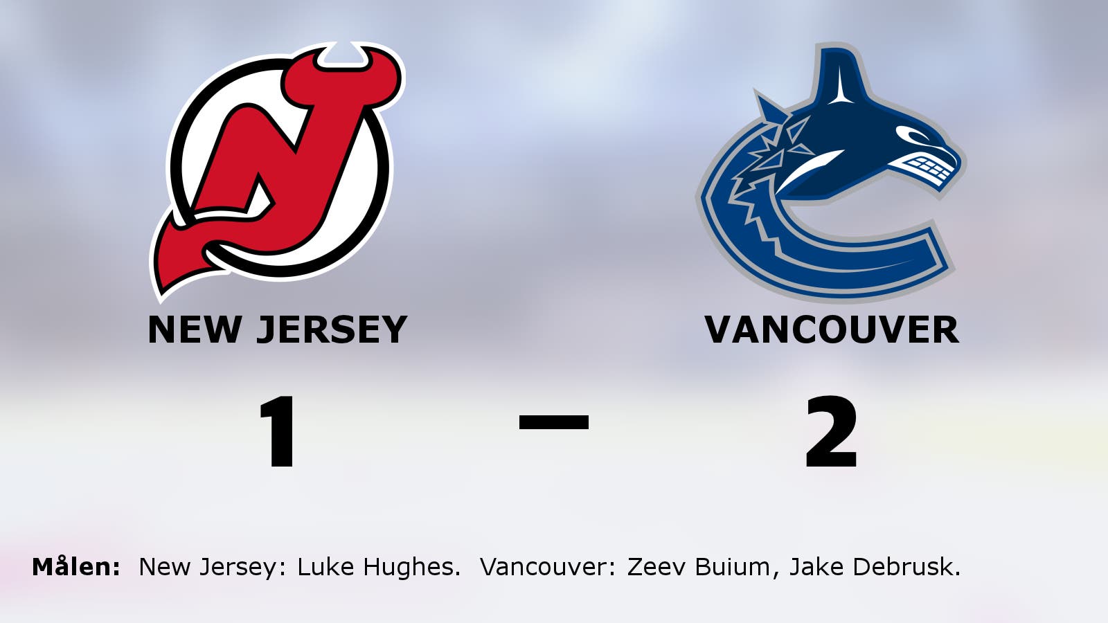 Buium och Debrusk blev matchvinnare borta mot New Jersey