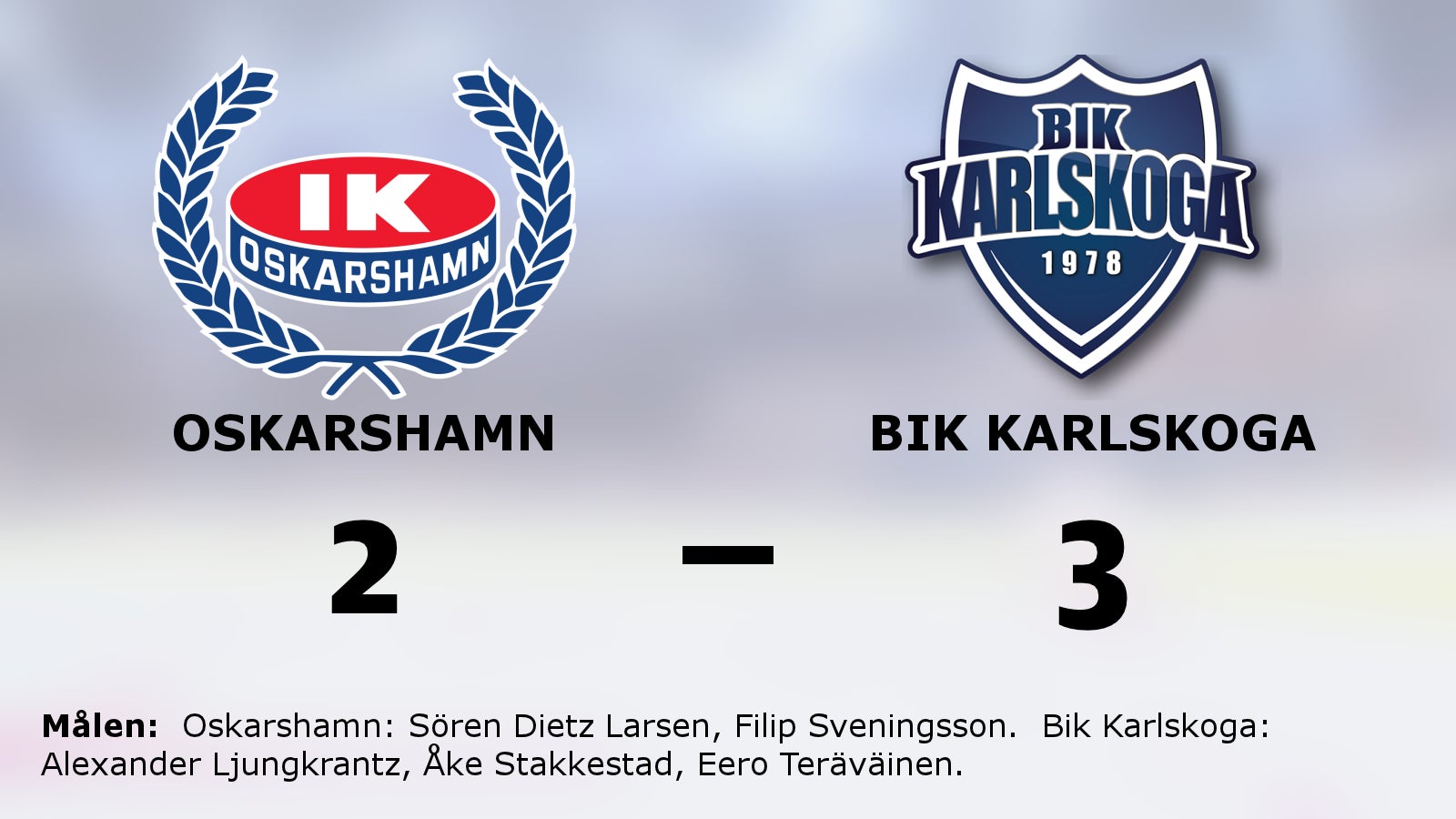 Bik Karlskoga avgjorde i tredje perioden mot Oskarshamn