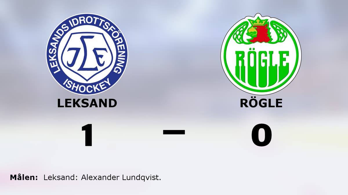 1–0-seger för Leksand mot Rögle – Alexander Lundqvist matchhjälte
