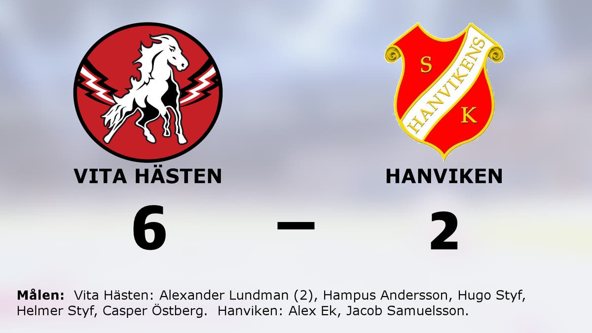 Vita Hästen fortsätter vinna – 6–2 mot Hanviken
