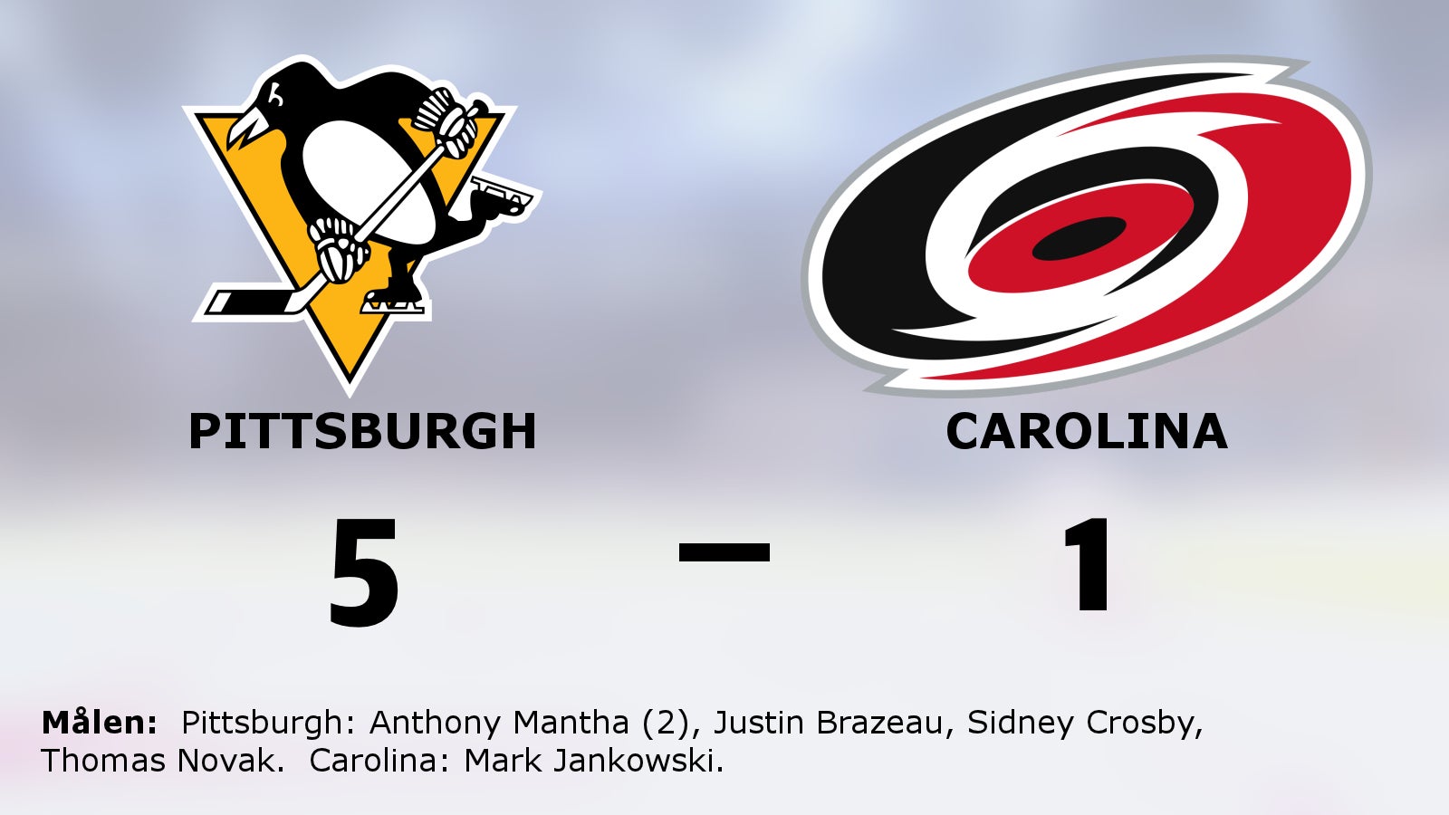 Pittsburgh vann – Anthony Mantha matchvinnare
