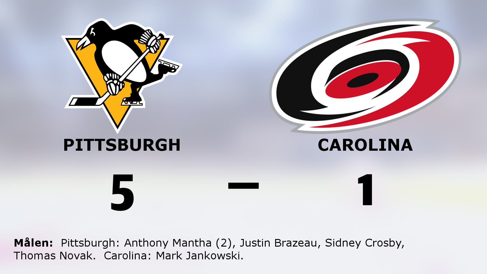 Pittsburgh vann – Anthony Mantha matchvinnare