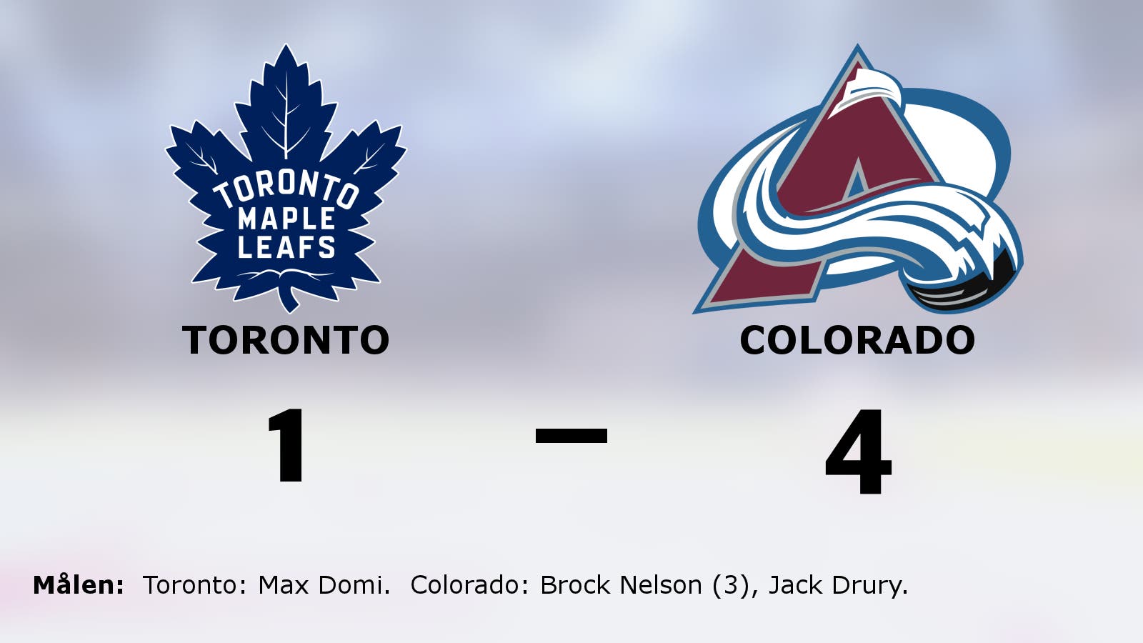 Brock Nelson det stora utropstecknet när Colorado slog Toronto