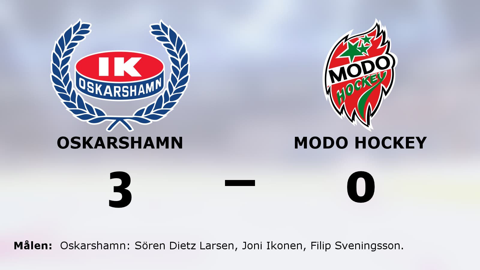 Stark defensiv när Oskarshamn vann mot Modo Hockey i målsnål match