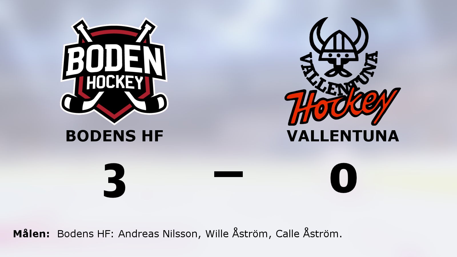 Bodens HF:s starka svit mot Vallentuna fortsätter