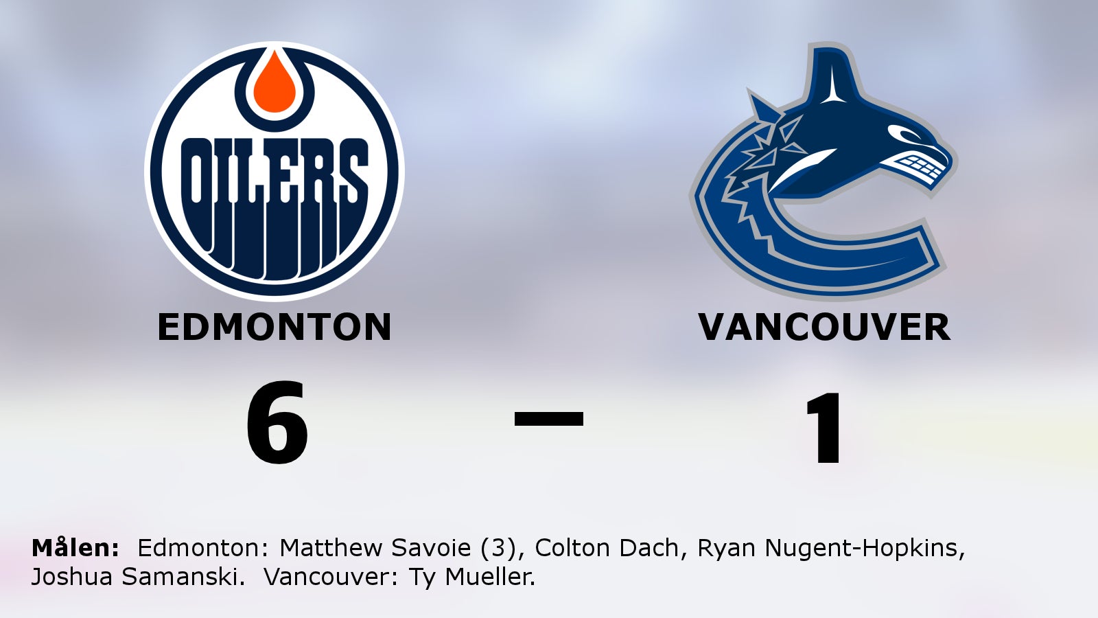 Matthew Savoie låg bakom segern för Edmonton mot Vancouver