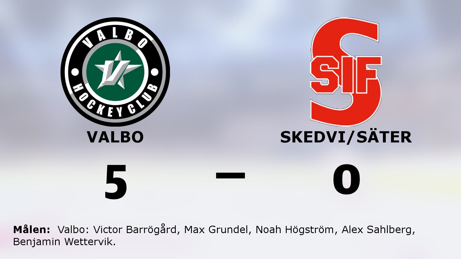 Seger för Valbo i toppmötet med Skedvi/Säter