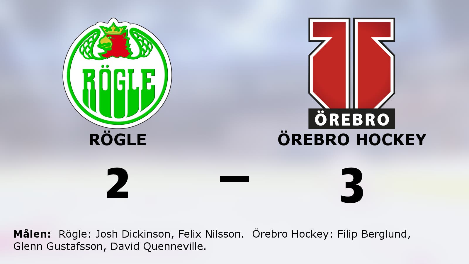 Örebro Hockey starkast – avgjorde i förlängningen mot Rögle