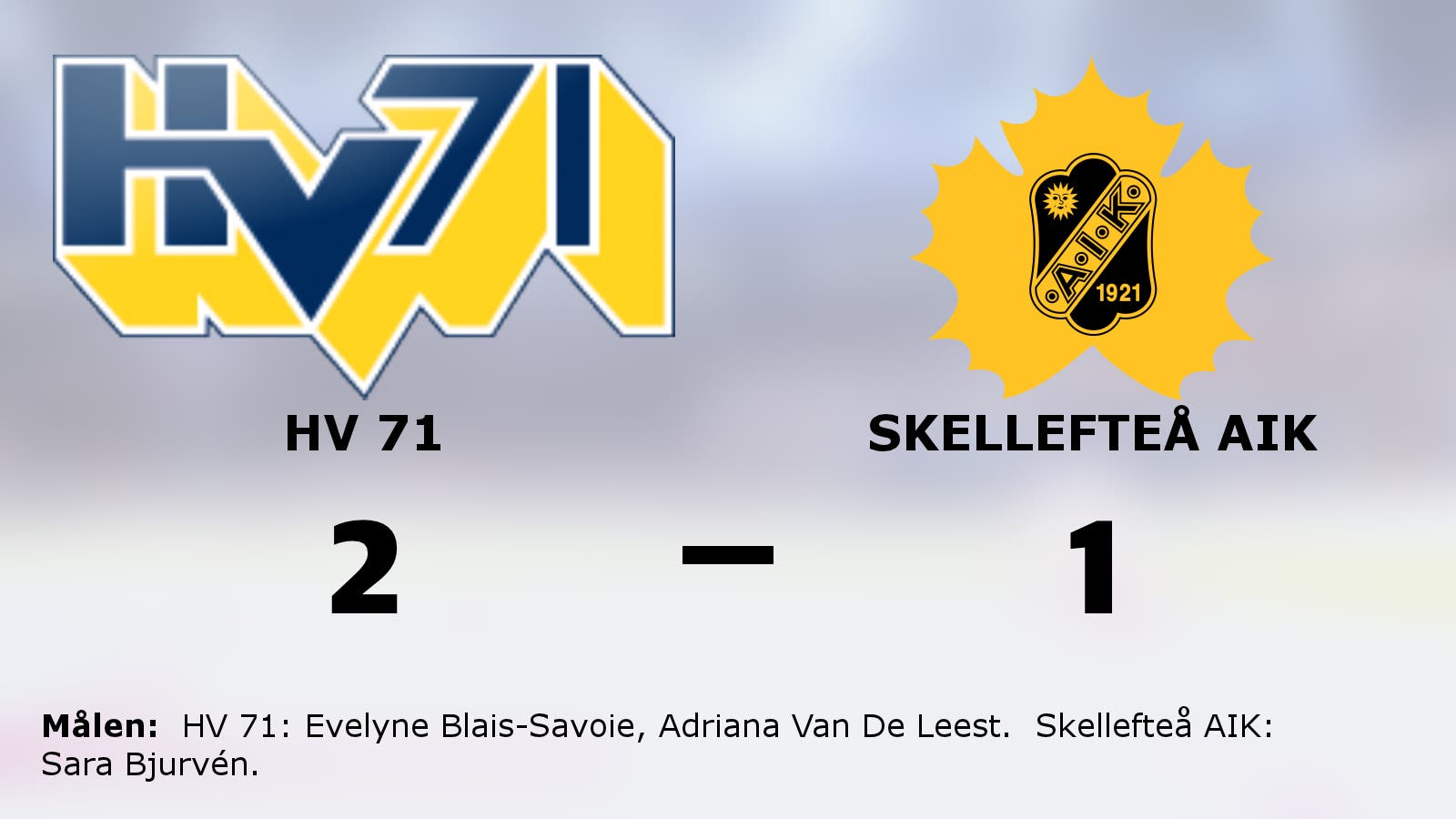 Efterlängtad seger för HV 71 – bröt förlustsviten mot Skellefteå AIK