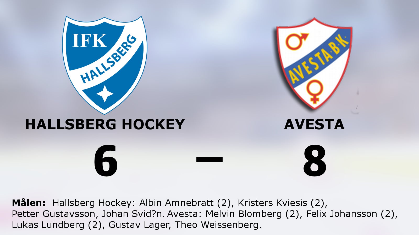 Seger med 8–6 för Avesta mot Hallsberg Hockey