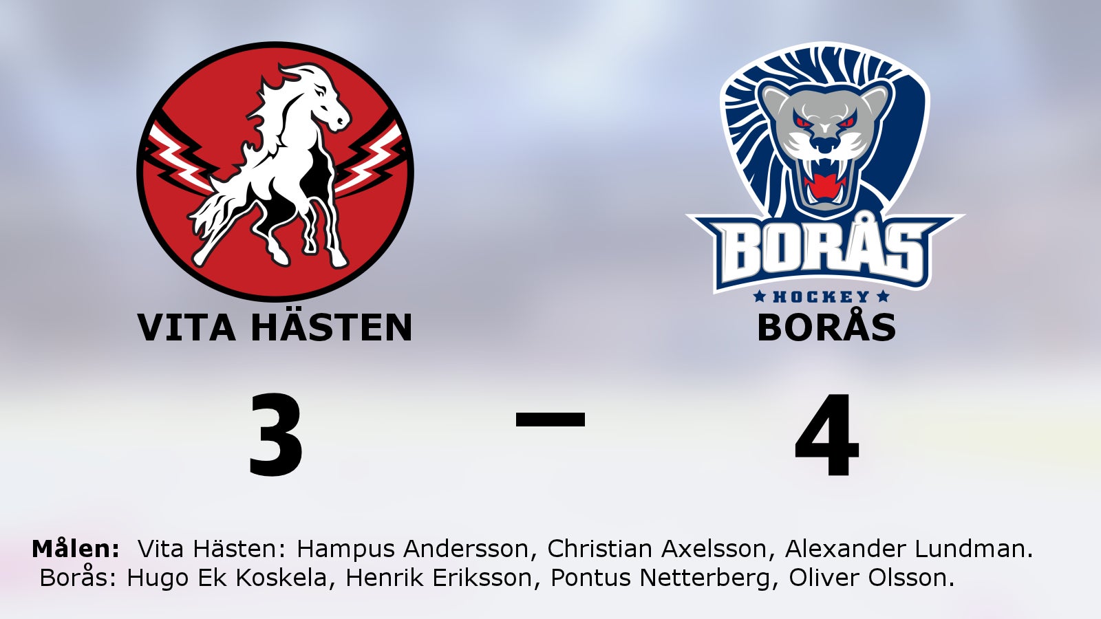 Straffar avgjorde – Borås vann mot Vita Hästen