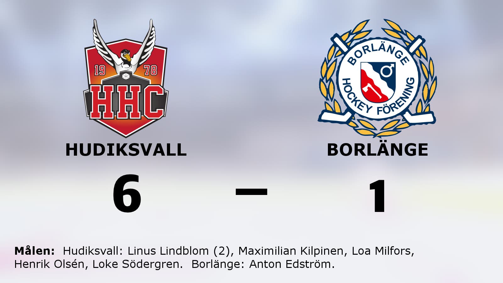 Hudiksvall vann toppmötet hemma mot Borlänge