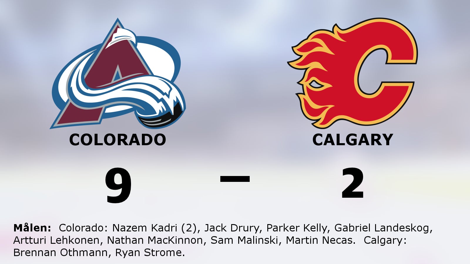 Målfest när Colorado krossade Calgary hemma