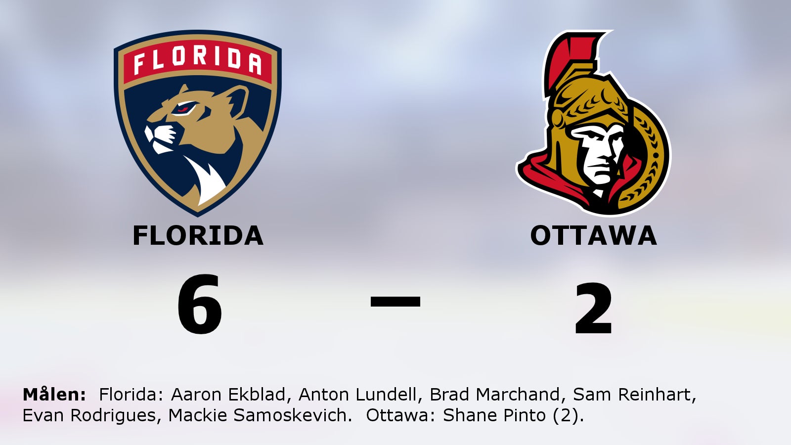 Florida segrare hemma mot Ottawa