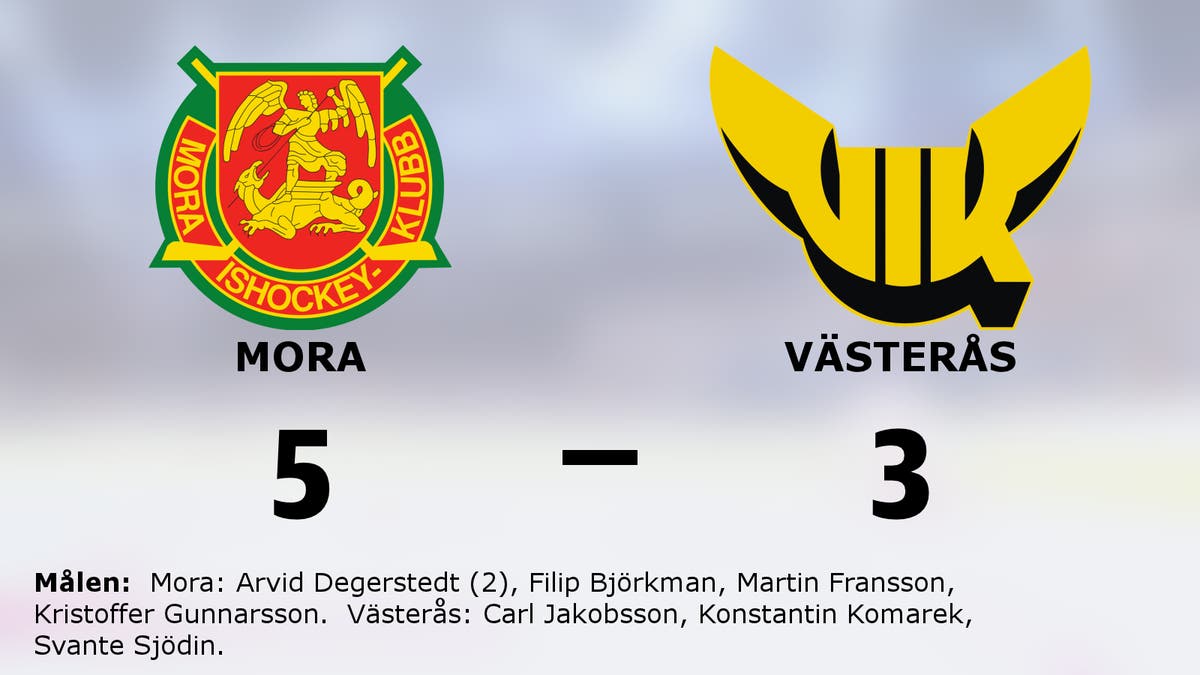 Tuff match slutade med seger för Mora mot Västerås