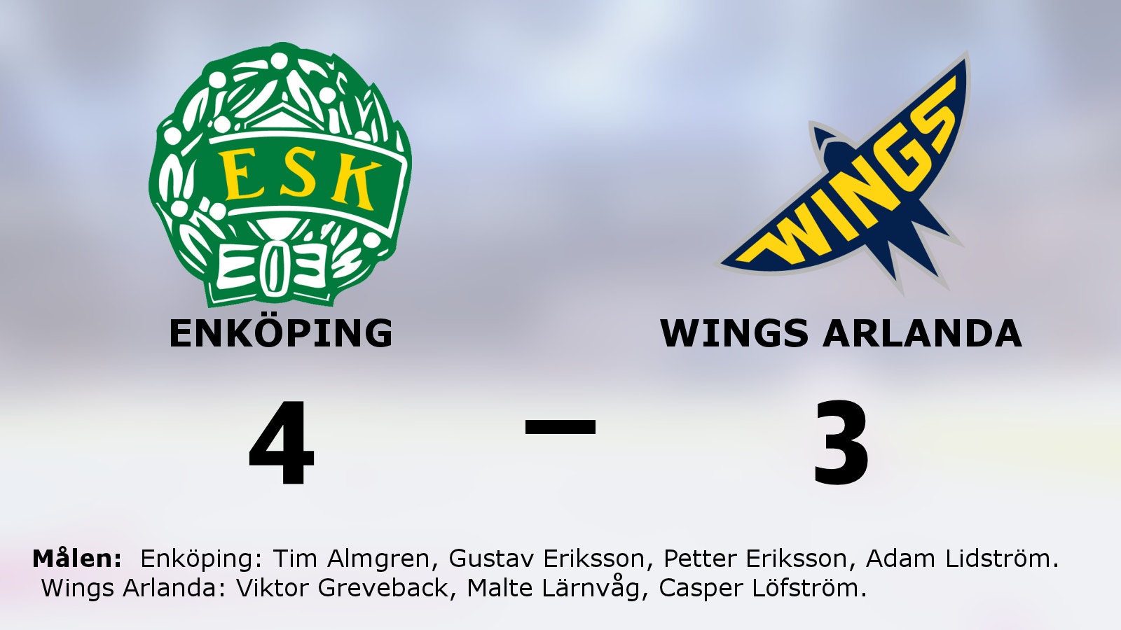 Enköping tog förlängningsseger mot Wings Arlanda