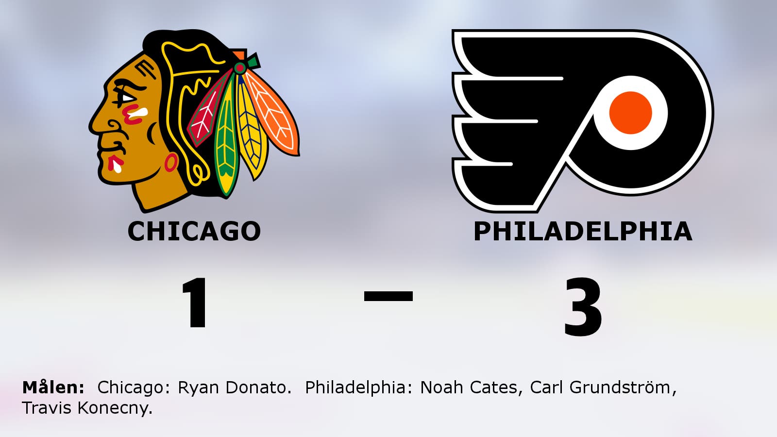 Seger för Philadelphia mot Chicago